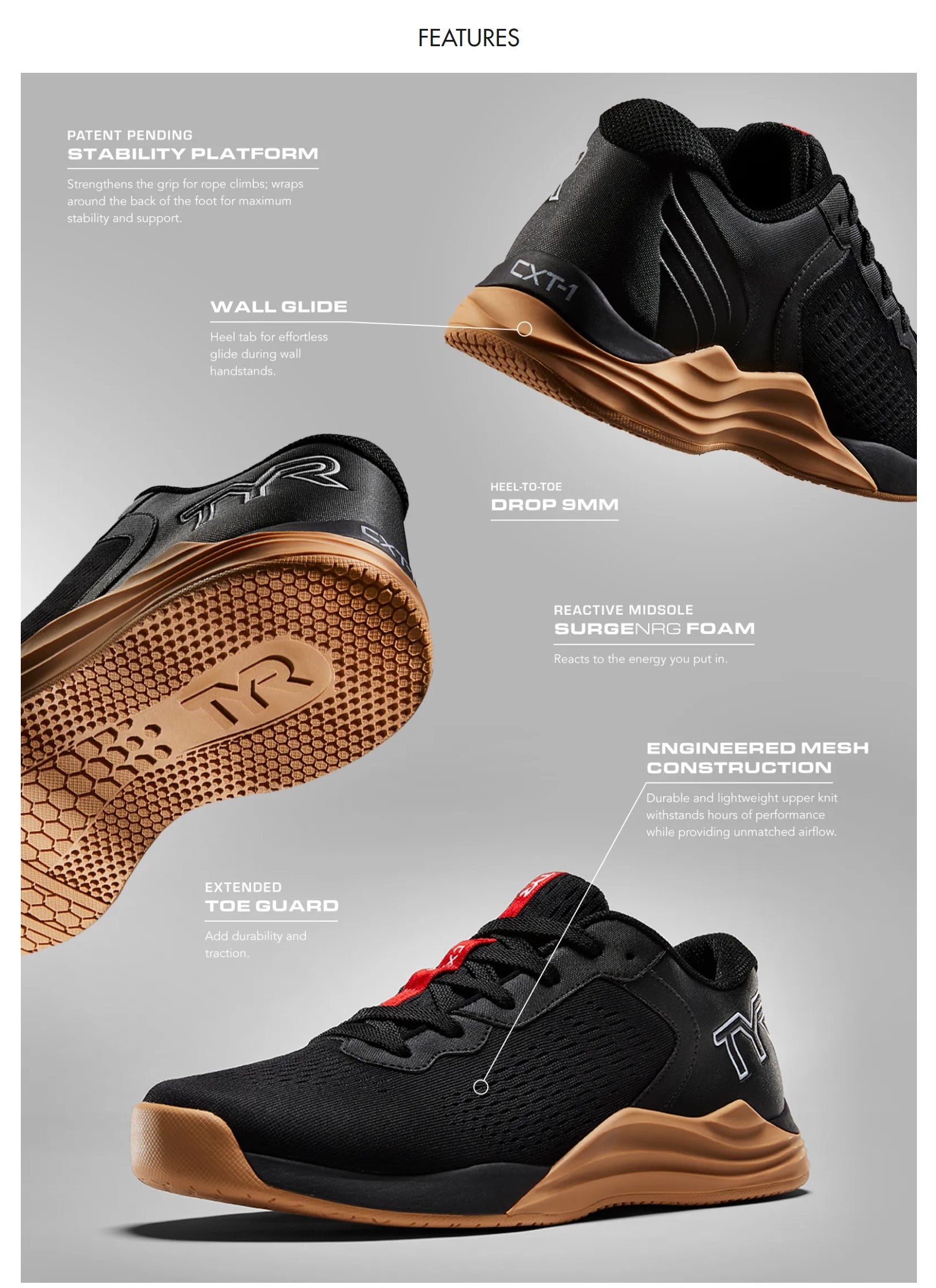 TYR Men's CXT-1 Extra Wide Trainer Shoes | Swim2000