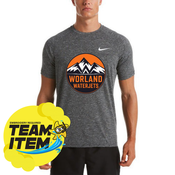 WWJ Nike Men's Heather Short Sleeve Hydroguard