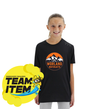 WWJ Tyr Youth Shoulder Logo Tee Short Sleeve Swim Shirt
