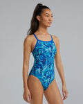 TYR Women’s Crystalized Durafast Elite Diamondfit One Piece Swimsuit  Swim Team Prints  Tyr
