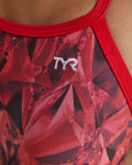 TYR Women’s Crystalized Durafast Elite Diamondfit One Piece Swimsuit  Swim Team Prints  Tyr