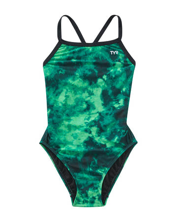 TYR Girls Diamondfit- Durafast Lite - Miasma One Piece Swimsuit  Girls One Piece  Tyr