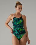 TYR Women's Diamond Fit Durafast Elite One Piece Swimsuit - Seismo  One Piece Swimsuits  Tyr