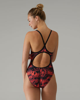 TYR Women's Diamond Fit Durafast Elite One Piece Swimsuit - Seismo  One Piece Swimsuits  Tyr