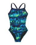 TYR Girls Diamondfit- Durafast Lite - Seismo One Piece Swimsuit  Girls One Piece  Tyr