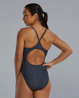 TYR Women’s Solid Diamondfit One-Piece Swimsuit – Eco-Friendly, UV Protection