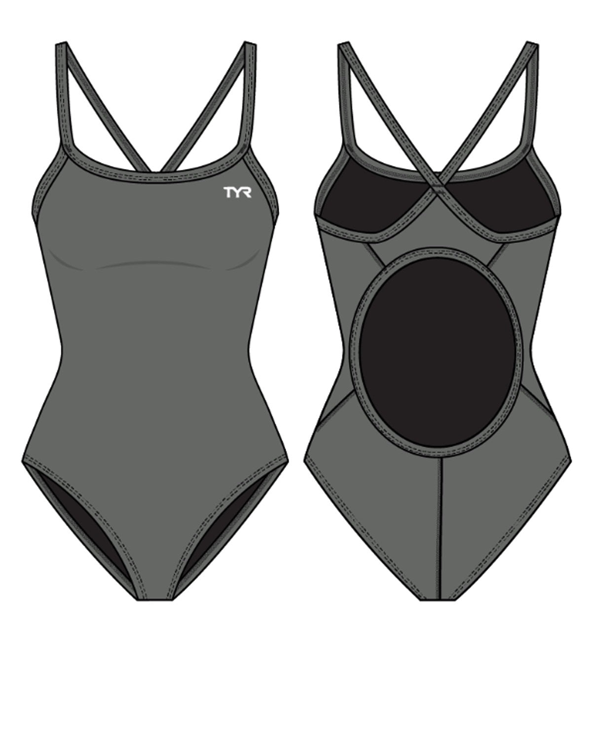 TYR Youth Solid Diamondback Girl’s Swimsuit – TYReco Fabric  Girls One Piece  Tyr
