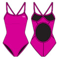 TYR Youth Solid Diamondback Girl’s Swimsuit – TYReco Fabric  Girls One Piece  Tyr