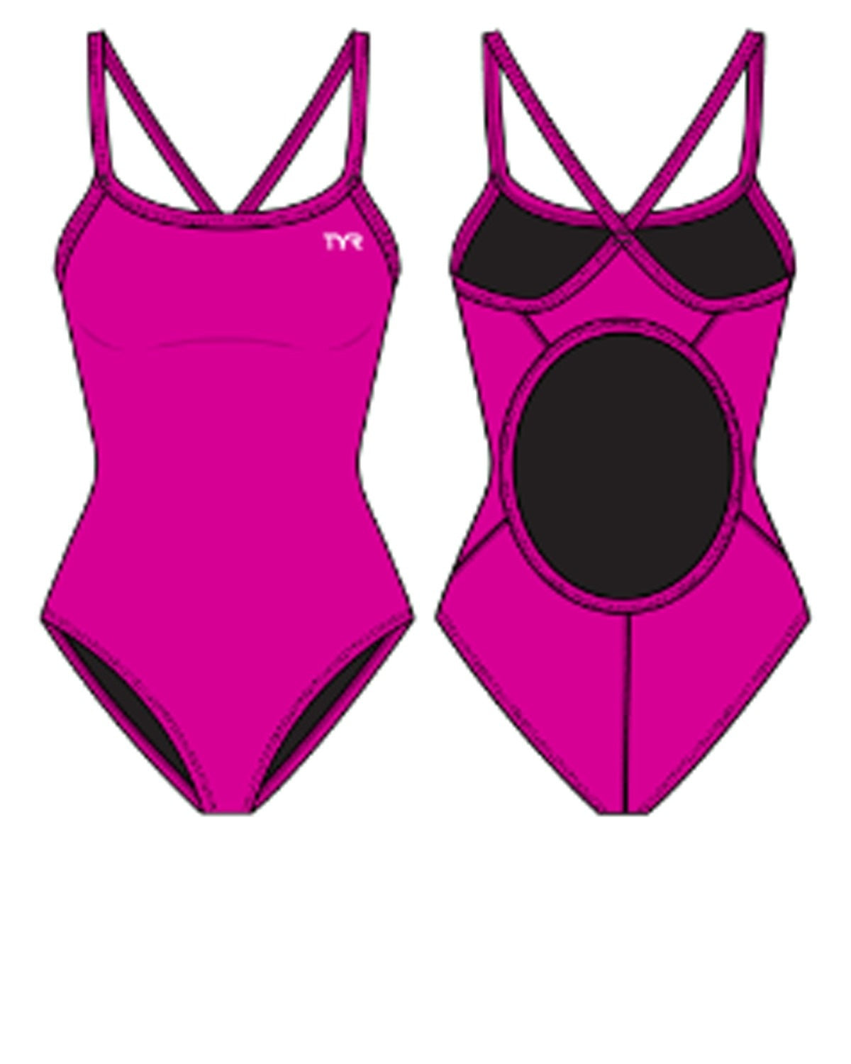 TYR Youth Solid Diamondback Girl’s Swimsuit – TYReco Fabric  Girls One Piece  Tyr