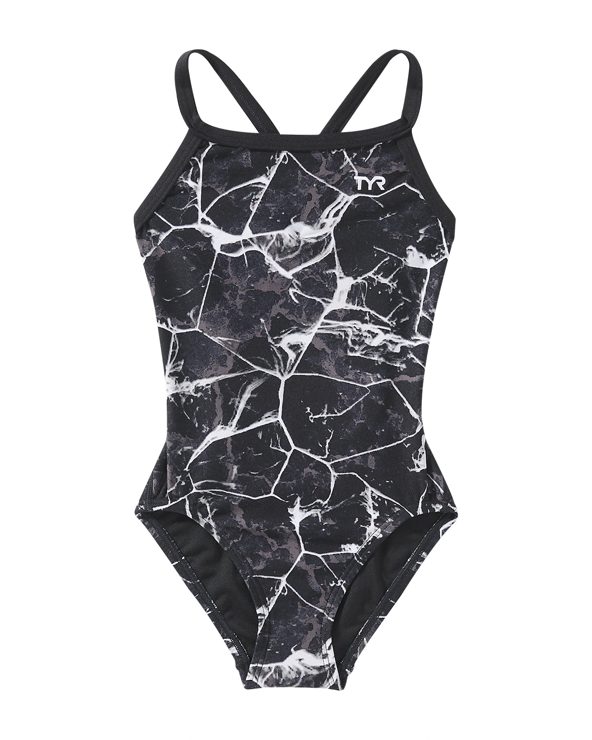 TYR Girl’s Diamondfit Durafast Elite One Piece Swimsuit - Synapse  Team Print  Tyr