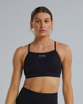 Tyr Base Kinetic Women's High Neck Sports Bra - Solid  Activewear  Tyr