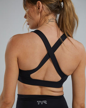 Tyr Base Kinetic Women's Crossback Sports Bra - Solid  Activewear  Tyr