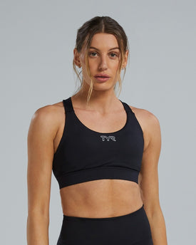 Tyr Base Kinetic Women's Crossback Sports Bra - Solid  Activewear  Tyr