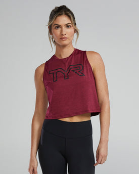 Tyr Women's Climadry Crop Tech Tank  Activewear  Tyr
