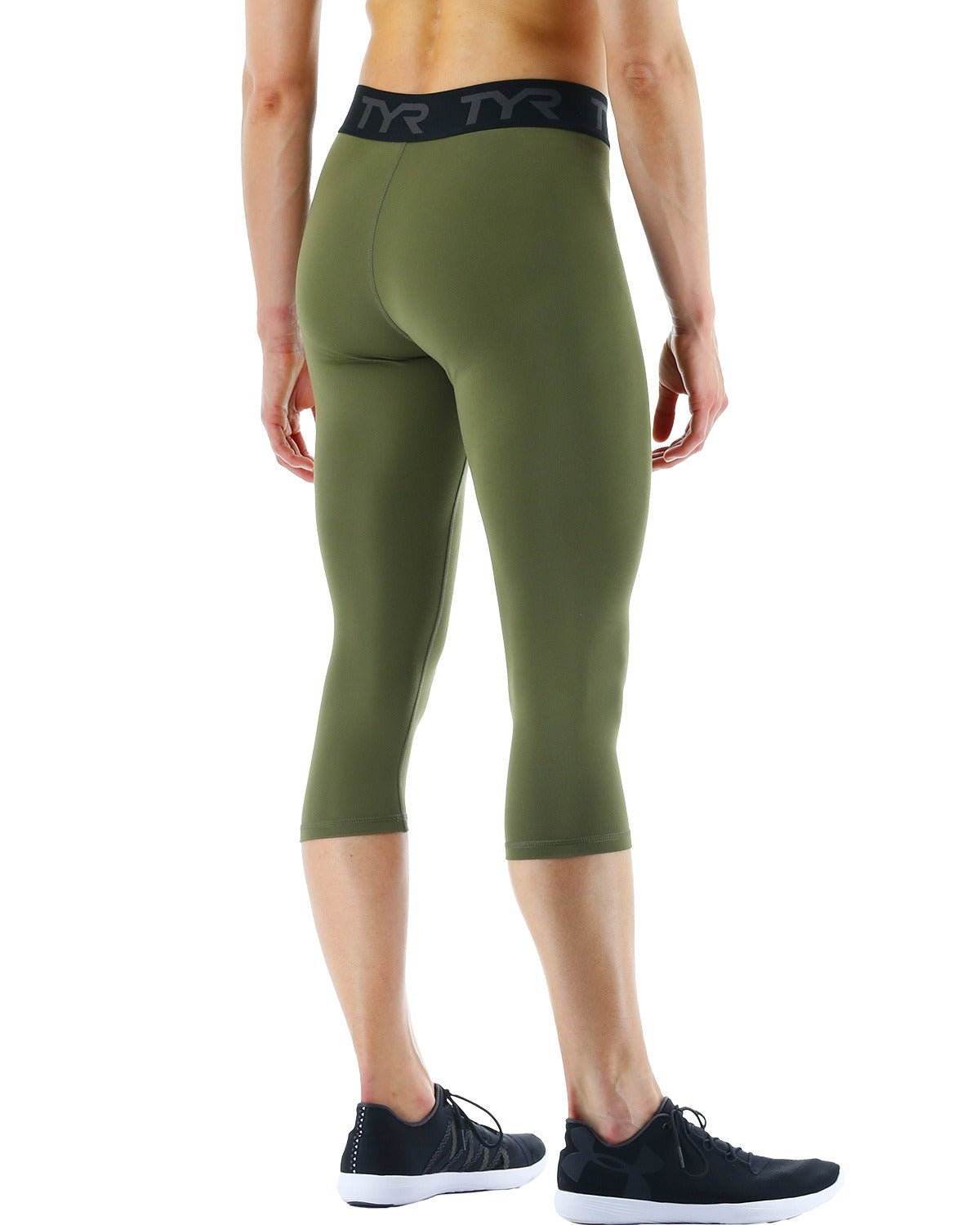 Tyr Base Kinetic Women's Mid-Rise Logo 18in Leggings - Solid  Leggings  Tyr