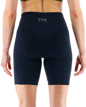 Tyr Base Kinetic Women's High-Rise 8in Short - Solid  Active Swimwear  Tyr