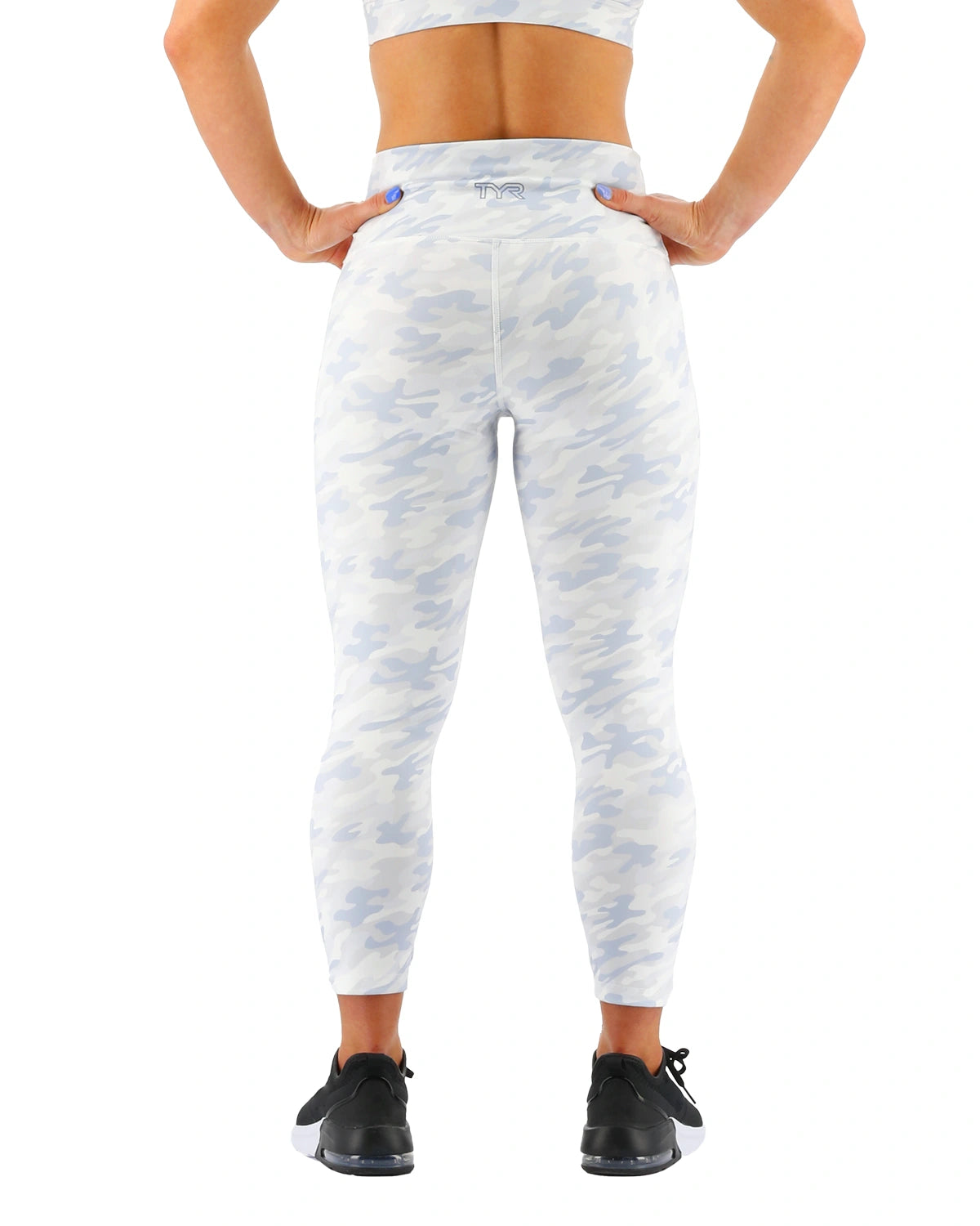 TYR Base Kinetic Women's High-Rise 21 Inch Leggings - Whiteout Camo  Tights  Tyr
