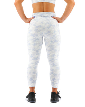 TYR Base Kinetic Women's High-Rise 21 Inch Leggings - Whiteout Camo  Tights  Tyr