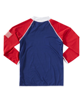 TYR Kid's USA Long Sleeve Rashguard  Kids Swimming Gear  Tyr
