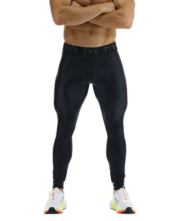 TYR Men’s Full Length Compression Leggings – Solid  Compression & Recovery Wear  Tyr