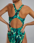 Tyr Womens Electro Maxfit One Piece Swimsuit  Swim Team Prints  Tyr