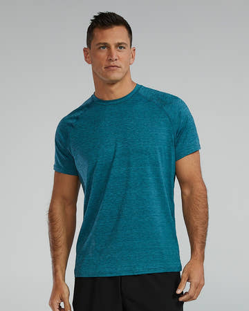 Tyr Men Climadry Raglan Tech Tee  Short Sleeve Rash Guard  Tyr