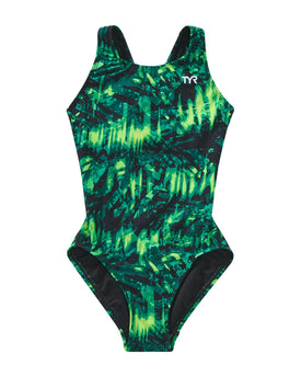 TYR Girl's Durafast Lite Maxfit One Piece Swimsuit - Seismo  Girls One Piece  Tyr