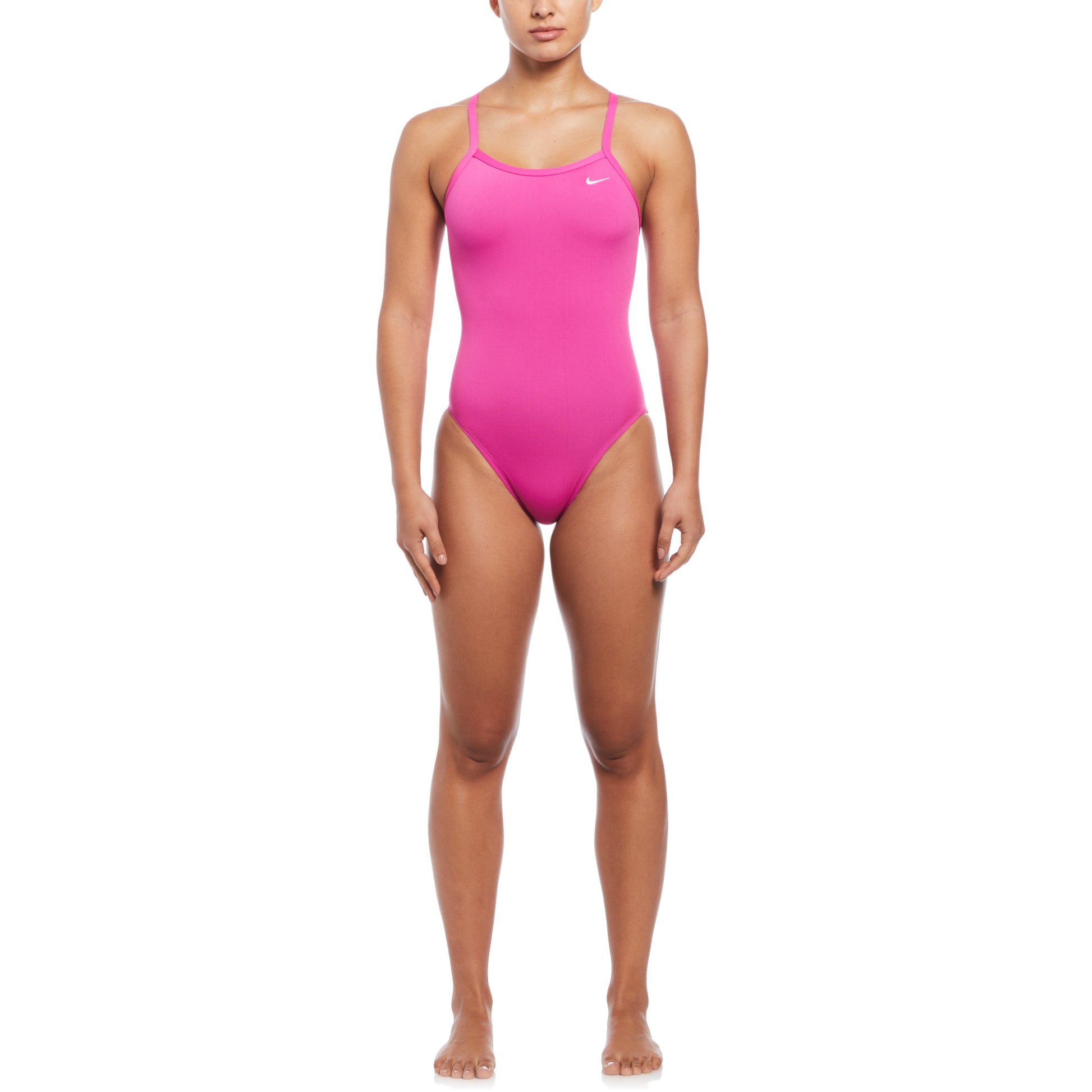 Nike Women's Hydrastrong Solid Racerback One Piece Swimsuit  One Piece Swimsuits  Nike