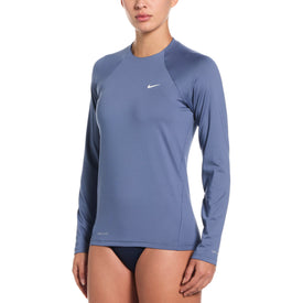 Nike Women’s Essentials Long Sleeve Hydroguard  Long Sleeve Rash Guard  Nike