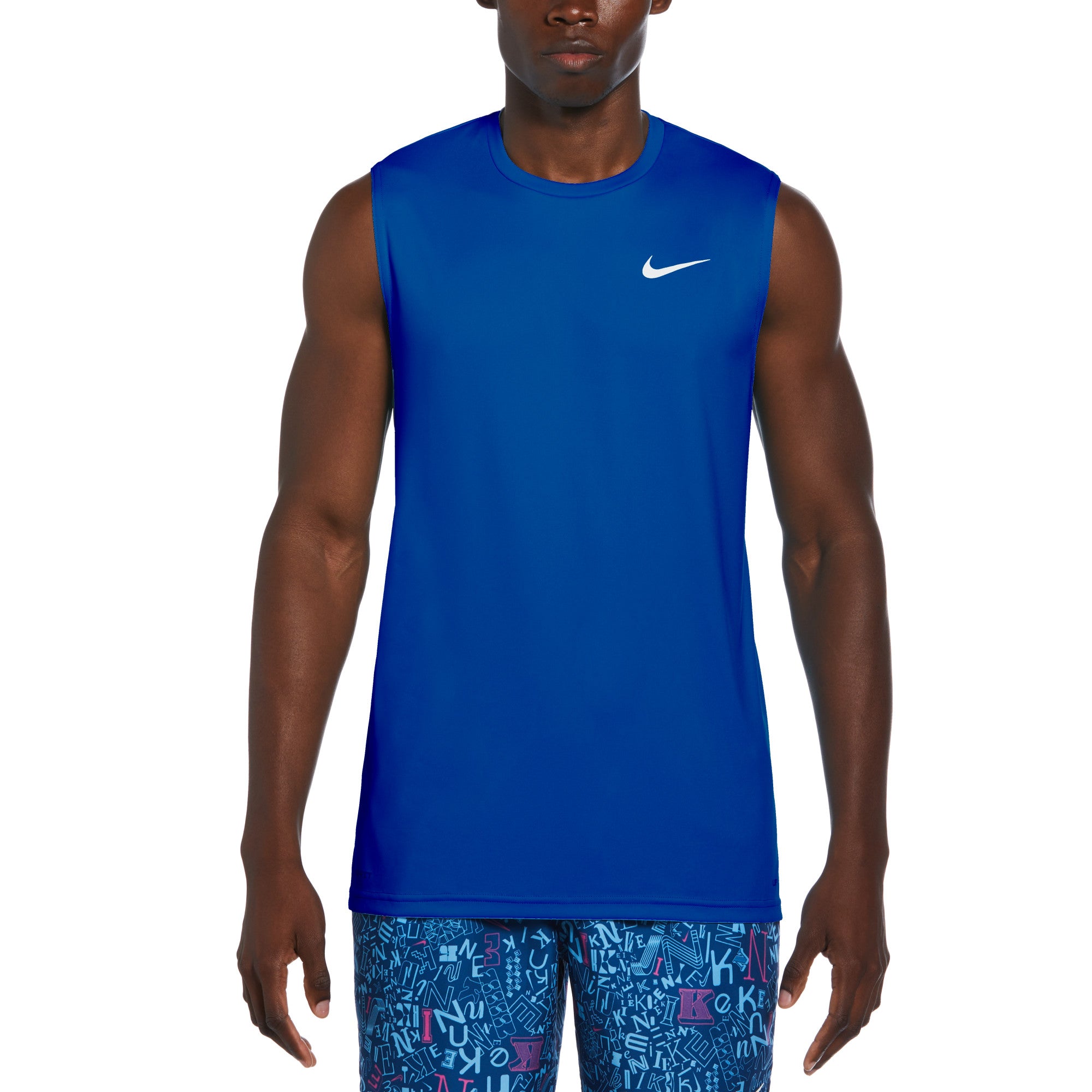 blue nike sleeveless shirt