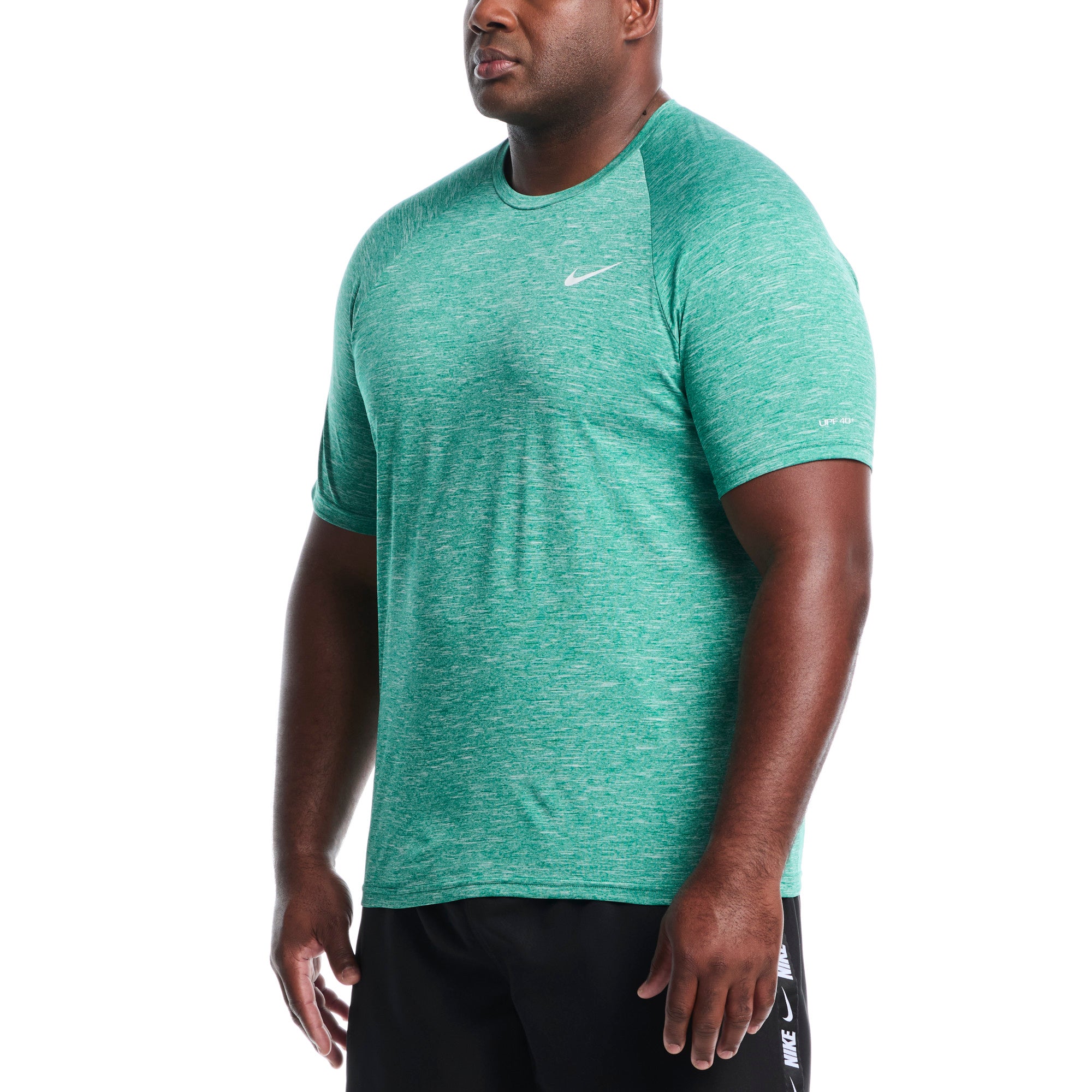 Nike Men's Plus Size Heather Short Sleeve Rash Guard Hydroguard