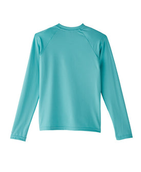 Nike Girl's Swoosh Long Sleeve Hydroguard Swim Shirt  Kids Swimming Gear  Nike