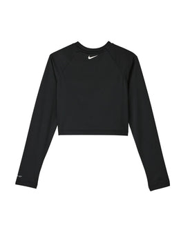 Nike Girl's JDI Fade Long Sleeve Crop Hydroguard  Kids Swimming Gear  Nike