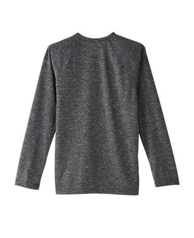 Nike Boy's Heather Long Sleeve Hydroguard Swim Top  Long Sleeve Rash Guard  Nike