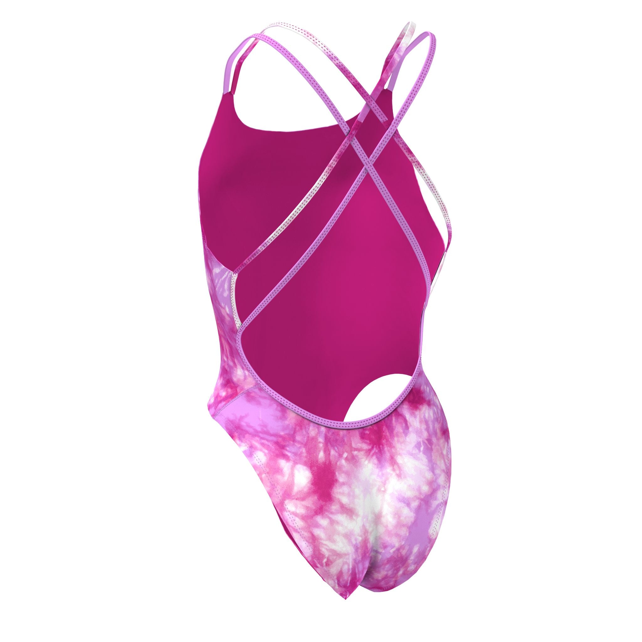 Nike Women's Hydrastrong Tie-Dye Spiderback One Piece Swimsuit
