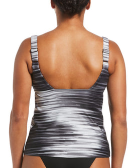 Nike Women's Stripe Scoop Neck Tankini Top  Women's Tankini Top  Nike