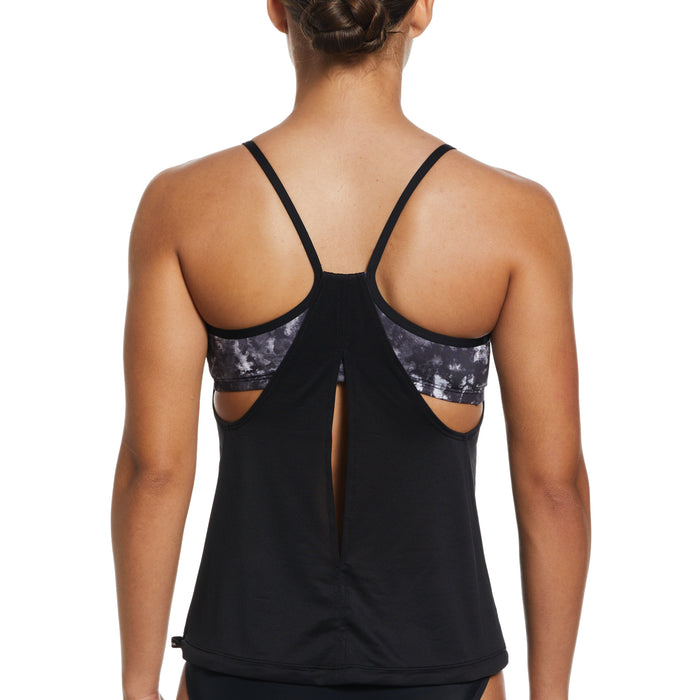 Free Country Reflective Space Dye Track Tankini Top Size M