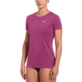 Nike Women Essential Short Sleeve Hydroguard  Short Sleeve Rash Guard  Nike