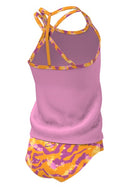 Nike Girls' Watercolor Nike Watercolor T-Crossback Tankini Set  Girls Bikini Set  Nike