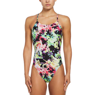 Nike Hydrastrong Multi Print Cut Out One Piece Extended Colors  Team Print  Nike