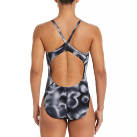 Nike Hydrastrong Digi Haze Racerback One Piece Swimsuit  Swim Team Prints  Nike