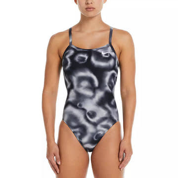 Nike Hydrastrong Digi Haze Racerback One Piece Swimsuit  Swim Team Prints  Nike
