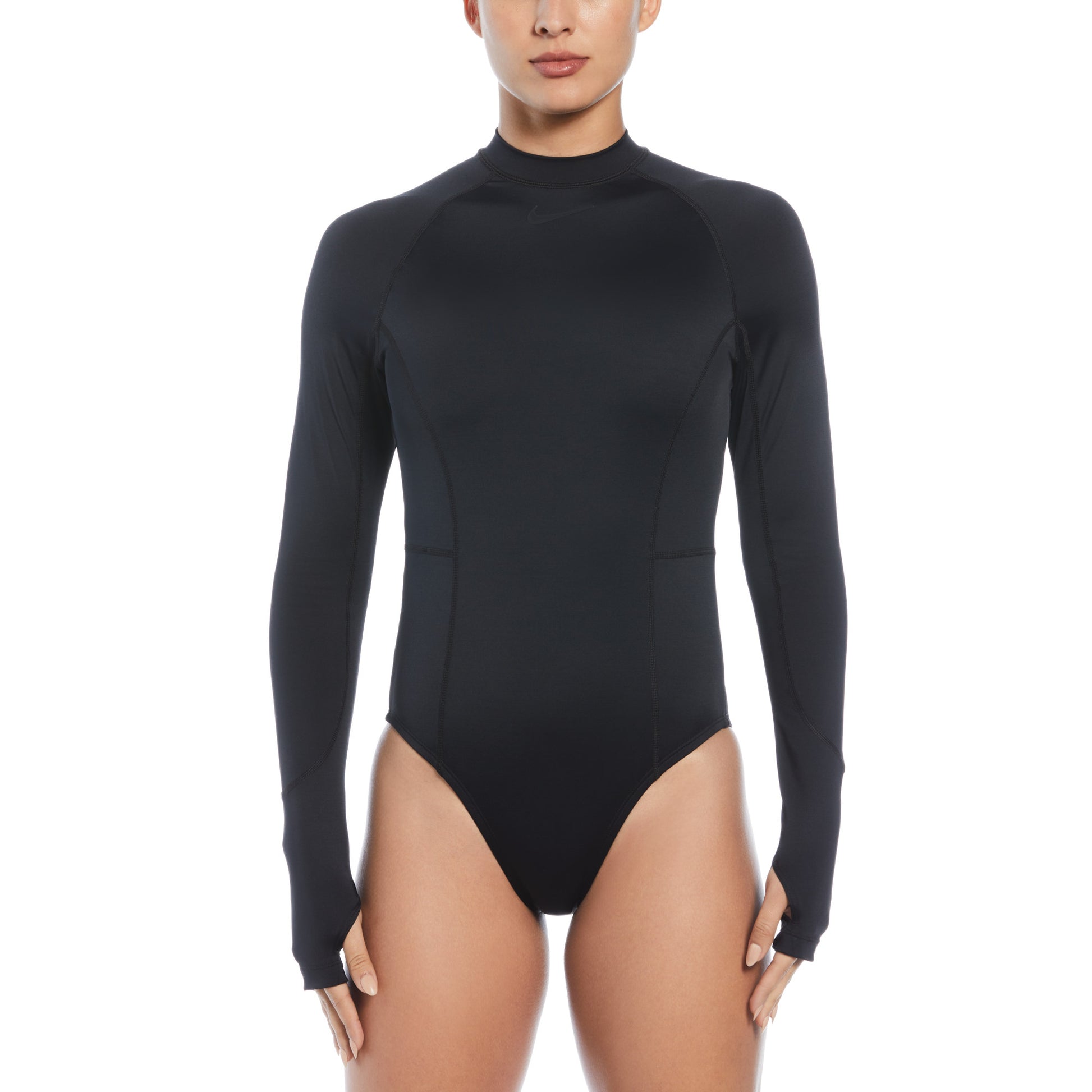 Nike Women Hydralock Fusion Long Sleeve One Piece  One Piece Swimsuits  Nike
