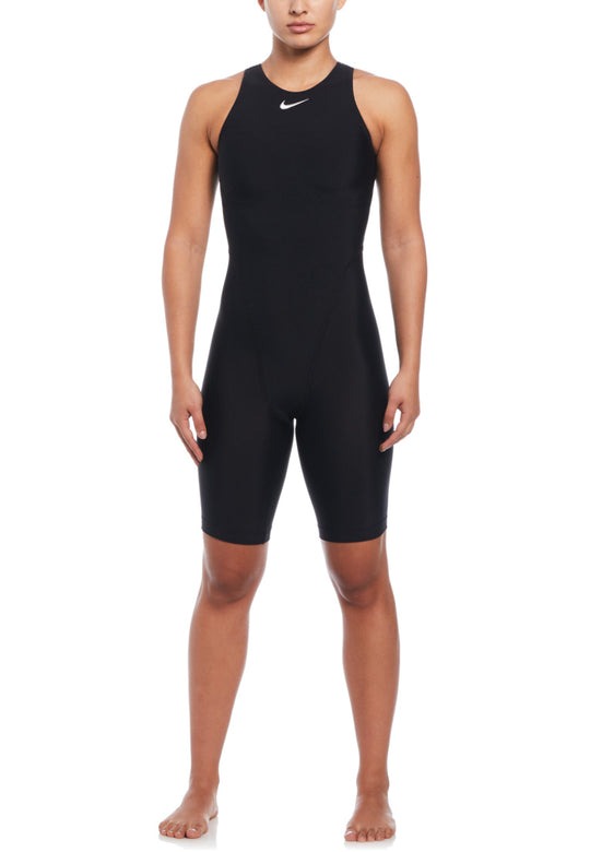 Nike Women's Hydrastrong Solid High Neck Legsuit  One Piece Swimsuits  Nike