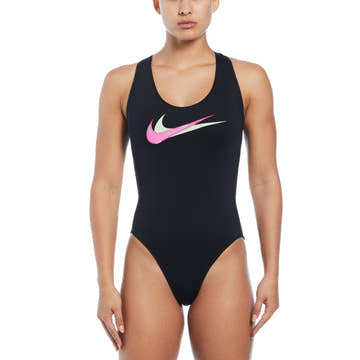 Nike Women Multi Logo Crossback One Piece  Competition Swimsuits  Nike