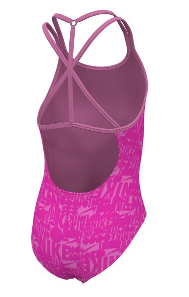 Nike Girls' Retro Flow T-Crossback One Piece Swimsuit  Girls One Piece  Nike