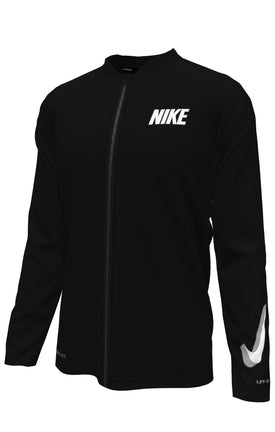 Nike Boy's 3D Swoosh Long Sleeve Zip Hydroguard  Long Sleeve Rash Guard  Nike