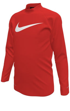 Nike Boy's Multi Logo Long Sleeve Hydroguard  Long Sleeve Rash Guard  Nike