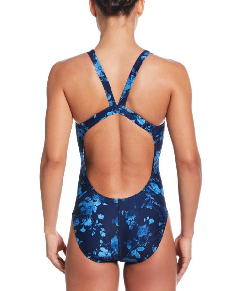 Nike Women's Hydrastrong Multi Print Fastback One Piece Swimsuit  One Piece Swimsuits  Nike