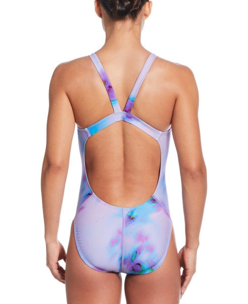 Nike Women's Hydrastrong Multi Print Fastback One Piece Swimsuit  One Piece Swimsuits  Nike